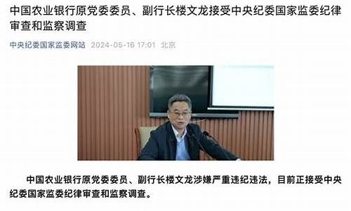 楼文龙被捕事件引发金融行业反腐大讨论 百科